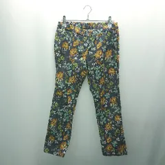 ◇ studio CLIP カジュアル ウエストゴム 花柄 ストレッチ パンツ 表記なし ネイビー/ブラウン レディース E  【1308290034347】