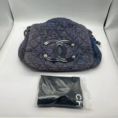ビンテージ　シャネル　CHANEL ハンドバック　ブルー　ナイロン　パテンレザー ビンテージ シャネル CHANEL ハンドバック ブルー ナイロン