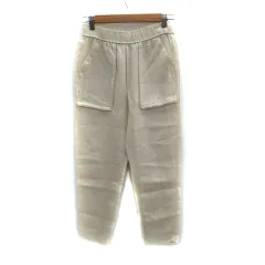 ザラ ZARA テーパードパンツ アンクル丈 ハイウエスト XS アイボリー /SM32