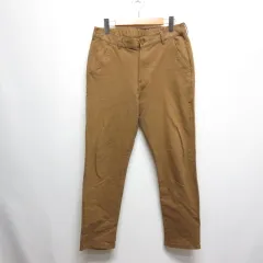コーエン coen 裏起毛 テーパード パンツ M キャメルベージュ ストレッチ バックゴム ジッパーフライのサムネイル