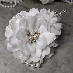 コサージュ 卒園式　卒業式　入園式入学式 結婚式 発表会 ＊フォーマルコサージュ＊パールブローチ86