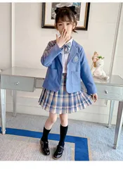 入学式 スーツ キッズ 女の子 スーツセット セット オシャレ スクール制服 長袖 上下セット 入学式 スーツ 子供服 女子制服 JK制服 学生服 小学校 ジュニア コスプレ衣装 可愛い JK服 学園祭 卒園式 卒業式xiaokb54