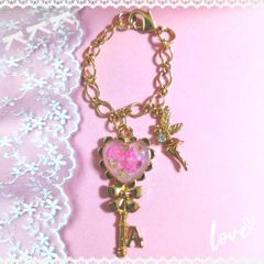 ☆お花の鍵バックチャーム☆　キーホルダー