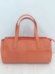 ◇ NINA RICCI ニナ リッチ シンプル 無地 デイリー使い ハンド バッグ オレンジ レディース P 【1307250015976】