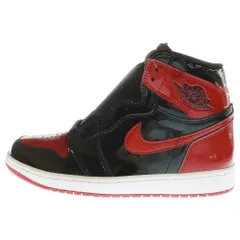 NIKE (ナイキ) AIR JORDAN 1 HIGH OG PATENT BRED エアジョーダン1 OG パテント ブレッド ハイカットスニーカー ブラック/レッド US9/27cm 555088-063