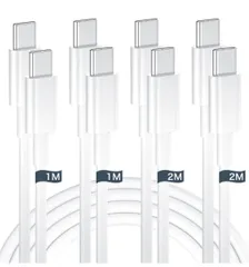 ★WFASQWA USB C ケーブル タイプc 1M/2M 各２本 PD対応 60W超急速充電 断線防止 高速データ転送 Type-C to Type-Cケーブル