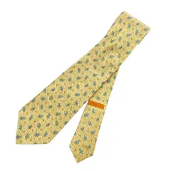 BVLGARI ブルガリ ネクタイ セッテピエゲ  総柄/シルク100％   シルク100％ ベージュ メンズ / 240001155082