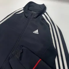 adidas トラックジャケット ジャージ上 ブラック メンズL