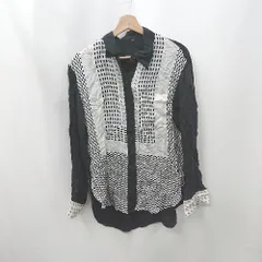 ◇ Θ ICB アイシービー 柄もの 長袖 デザインシャツ サイズ42 ブラック系 レディース E  【1505290016155】