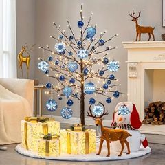 青と白のクリスマスオーナメント　シノワズリ　青花　14個セット ジュールエンケリ（jouluenkeli） クリスマスツリー