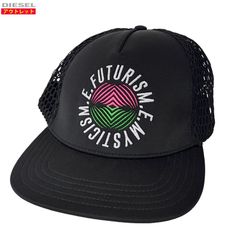 新品・アウトレット！ DIESEL ディーゼル キャップ 00SQJQ 0IAUG 900 ブラック RACES CAPPELLO ベースボールキャップ メッシュ ロゴキャップ 帽子 送料無料