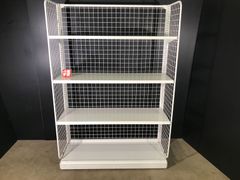 【 什器デポ 】什器セット 単体 片面 バックネットサイドネット 付タテヤマ ゴンドラ什器 システム什器 コンビニ什器 ディスプレイ オカムラ