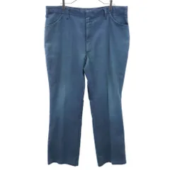 ディッキーズ 80s タロンジップ ヴィンテージ ワークパンツ w42 ブルー系 Dickies ビッグサイズ メンズ