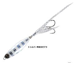ハヤブサ ジャックアイ クネクネ 60g #5 シルバー青夜光ゼブラ / メタルジグ ルアー / 【メール便発送】 / 釣具