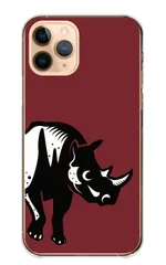 iPhone13Pro Max ケース カバー アイフォン13 プロマックス スマホケース ハードケース サイ さい シロサイ 動物 野生 強い かっこいい おしゃれ シルエット メンズ カラー04