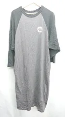 ◇ ⊇ alma design アルマデザイン ロゴプリント 長袖 ロング ワンピース サイズM グレー系 レディース E  【1410100048199】