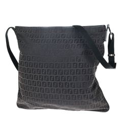 FENDI フェンディ ショルダーバッグ ズッカ柄 キャンバス レザー ブラウン 32KA326