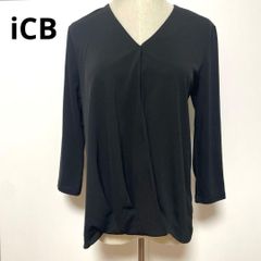 未使用】ICB 袖ギャザーデザイン バンドカラーブラウス ブラック 4 