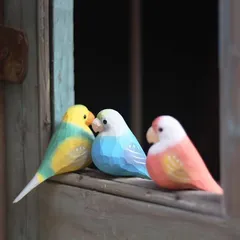 トリ鳥木彫オブジェ置物インテリア工芸品美術品A2831