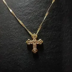 2025年最新】K18YG イエローゴールドダイヤモンド クロス ペンダント  