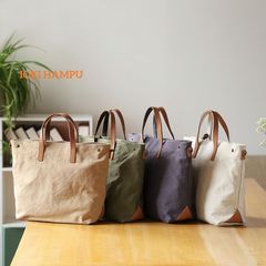 帆布×本革　トートバッグ　ビジネスバッグ　ショルダーバッグ　弱撥水　ノートパソコンが入る　大容量 通勤　A4が入る　４色展開