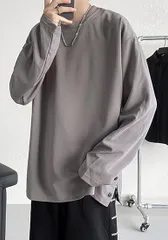 メンズ 長袖 tシャツ 秋服 カットソー ティーシャツ 服 メンズ ファッション 大きい_サイズ 無地 軽い 柔らかい シルエット おしゃれ ファッションxinchen01