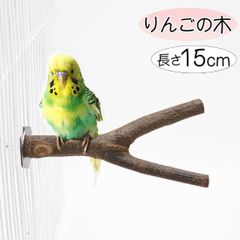 鳥 止まり木 りんご 林檎 木 枝 階段 遊び場 Y型 天然木 自然木 果実の木 爪研ぎ バードパーチ インコ オウム カナリヤ セキセイ 鳥用止まり木