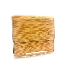LOUIS VUITTON ルイヴィトン　エピ　タッシリイエロー　ポルトモネ　ビエ　カルトクレディ　三つ折り財布　ミニ財布　レザー　本革　フランス製　刻印あり