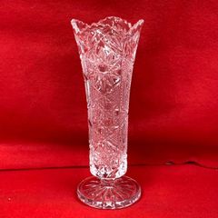 未使用 手彫り ボヘミアクリスタル 花瓶 最高峰 500PK シール付 - メルカリ