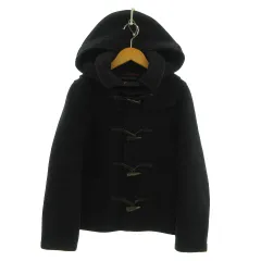 シップス SHIPS コート ダッフルコート ショート丈 LONDON TRADITION 英国製 ENGLAND製 トグルボタン ウール混 ネイビー 紺 34