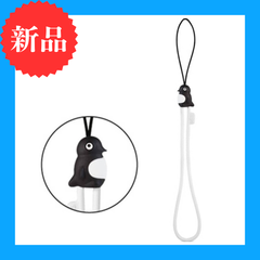 【GWセール】L0005 【新品】Bone collection strap ぺんぎん ペンギン Candy Maru ボーンコレクション シリコンストラップ ボーンストラップ キャラクター 黒 ブラック