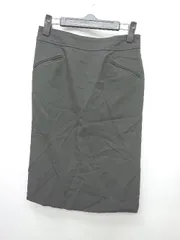 ◇ NATURAL BEAUTY BASIC ナチュラルビューティー キレイめ 膝下丈 台形 スカート サイズＳ ブラック レディース P  【1404040012266】