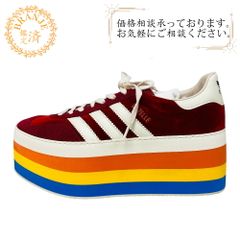 GUCCI グッチ 27 707871 スリーストライプス アディダス 厚底 ガゼル スニーカー レッド メンズ ブランド
