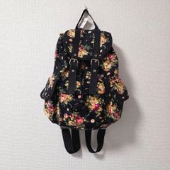 花柄 リュック バックパック ネイビー ヨシオクボ - メルカリ