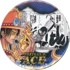 【中古】バッジ・ピンズ ポートガス・D・エース(背景青) 「ワンピース コレクション缶バッジ “HEROES” ポートガス・D・エース」