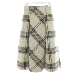 スナイデル SNIDEL 24AW ロービングチェックロングスカート フレアスカート ミモレ 0 グレー SWFS244085 /AN36