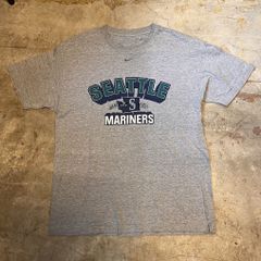 NIKE ナイキ センターロゴ Mid Swoosh SEATLE MARINERS シアトル・マリナーズ Tシャツ グレー チームT メンズL-XL相当 MLB 野球