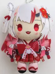 【中古】ぬいぐるみマスコット・ぬいぐるみバッジ 百鬼あやめ ぬいぐるみキーホルダー 巫女衣装ver. 「バーチャルYouTuber ホロライブ 百鬼あやめ 誕生日記念2024」