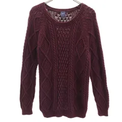 GAP ギャップ 長袖 セーター S バーガンディ ニット メンズ 古着