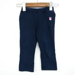 ミキハウス ロングパンツ スウェット スエット ホットビスケッツ ベビー 女の子用 90サイズ ネイビー MIKIHOUSE 【中古】