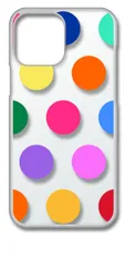 【新品未使用】iPhone13 Pro Max アイフォン13プロマックス クリア ハードケース ドット柄 水玉 (マルチカラー) スマホケース カバー cl-iphone13max-dotbig-10