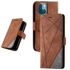 【迅速発送】UnivoColors iPhone 14 手帳型ケース カード収納 スタンド機能 サイドマグネット TPUケース 軽量 ストラップ付き QI充電対応 横置き機能 防指紋 レンズ保護 全面保護 (ブラウン)