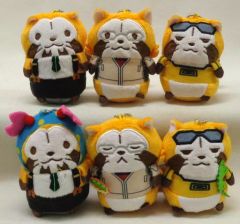 [중고]키 홀더 마스코트(캐릭터) 전 6종 세트 [극장판 TIGER & BUNNY -The Rising-×아라이구마 라스카르 쿠푸리 마스코트 클리너]