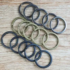 【匿名配送】　【5個セット】キーリング 25mm 平二重リング 丸リング  ハンドメイド/アクセサリー部品 srk35-5s【makuzo shop】