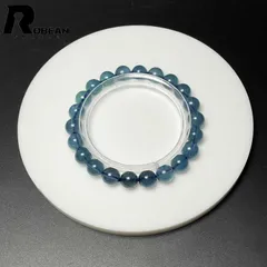 【一点限り】 高級 EU製 ★ROBEAN・ブルーグリーンアクアマリン★パワーストーン ブレスレット 天然石 原石 お守り プレゼント2 8.3-8.7mm M0828438