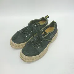 ◇ Θ PALLADIUM 厚底 ローカットスニーカー サイズ24 ブラック ベージュ系 メンズ E  【1503050046886】