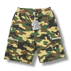 【希少】取扱注意 ブラックアイパッチ 総柄ハーフパンツ M 希少】取扱注意 ブラックアイパッチ 総柄ハーフパンツ M