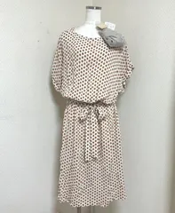 タグ付き studio CLIP スタディオクリップ スタジオクリップ レディース ワンピース ロング さらさらワンピース 半袖 レトロ花柄 フラワープリント ボートネック F 夏 アイボリー