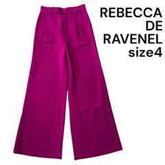 ◆ 美品 レベッカデラヴェネル REBECCA DE RAVENEL ワイドパンツ ウール 4 S 7号 レディース S5V143