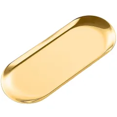 Chicer キャッシュトレイ (23cm×9.5cm) カルトン アクセサリートレイ おしぼり置き コイントレー 釣り銭トレー キャッシュトレー お会計トレー お会計皿 お洒落 高級 小物入れ 玄関 (ゴールド) [ゴールド]